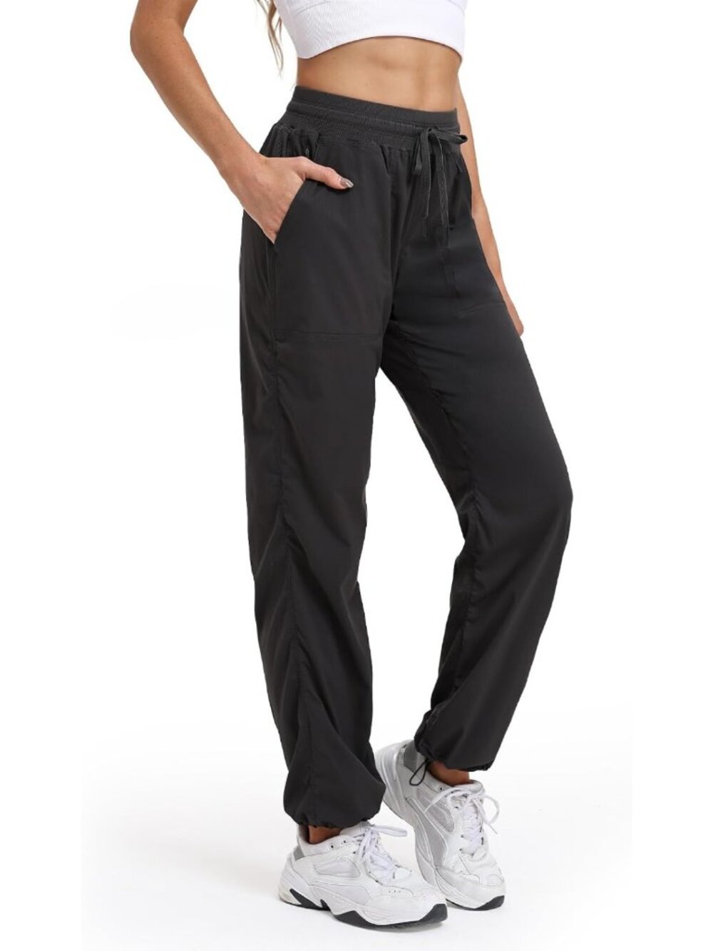 Stylish Women's Dance Studio Athletic Pants with Zipper Pocket - 28"/30"/32"/34